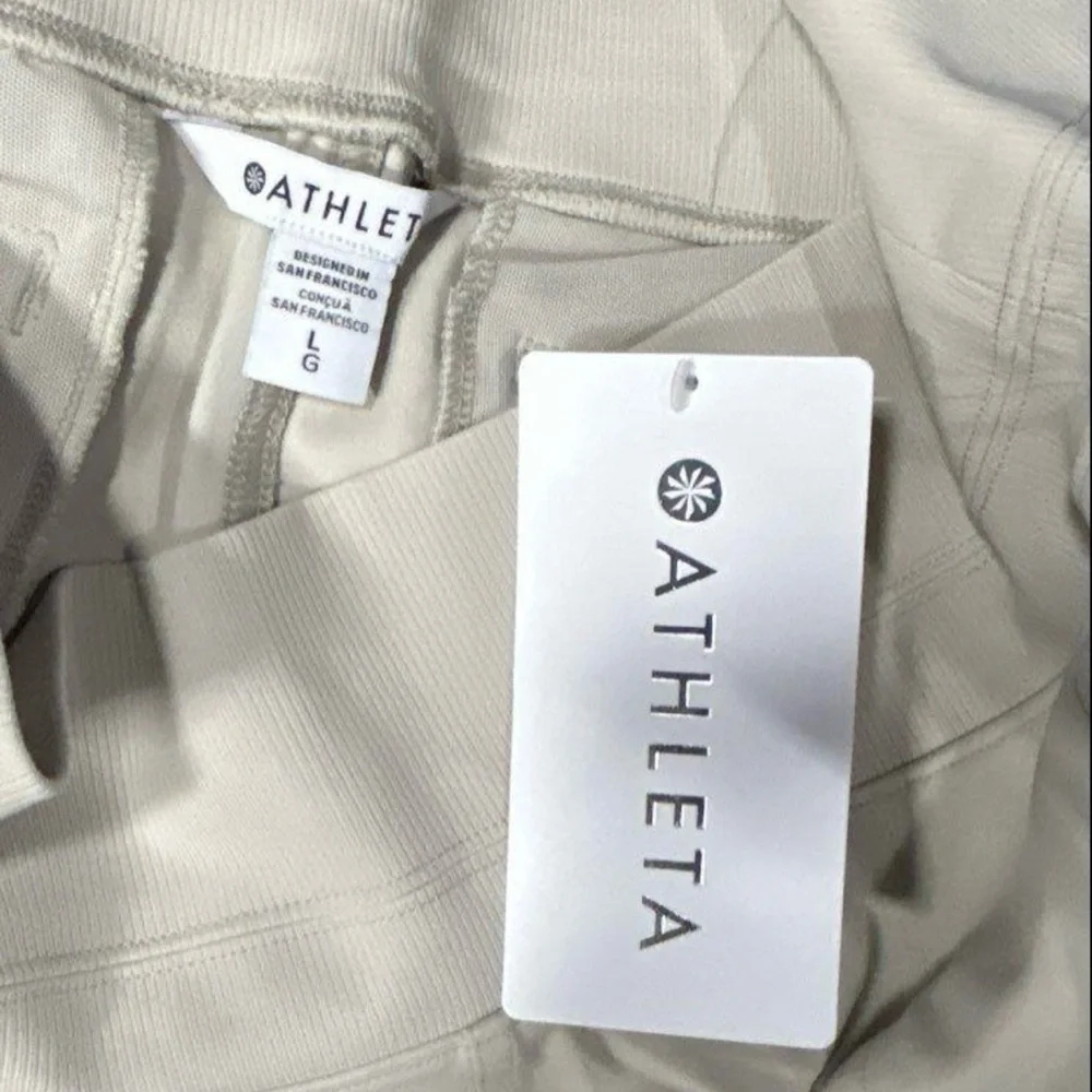 Athleta Venice Wide Leg  cream biege pants women’s large - Picture 5 of 14